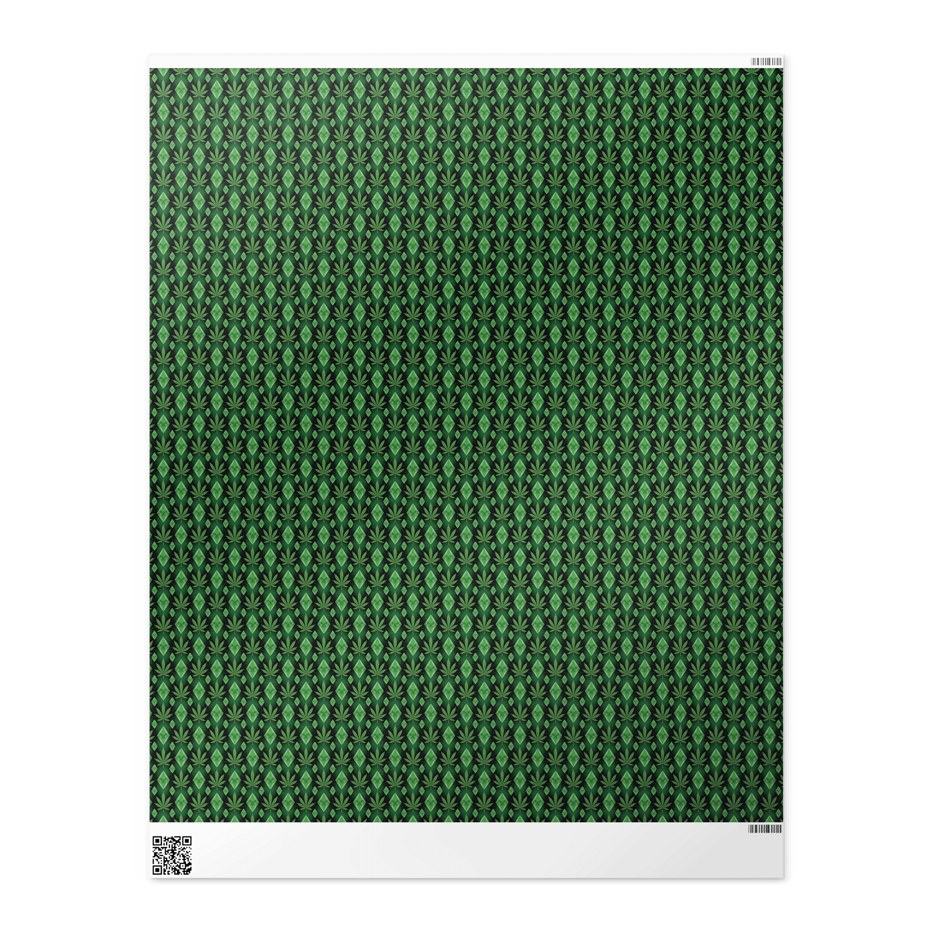 Cannabis & Diamond Pattern One-Sheet Holiday Wrapping Paper product image (2)