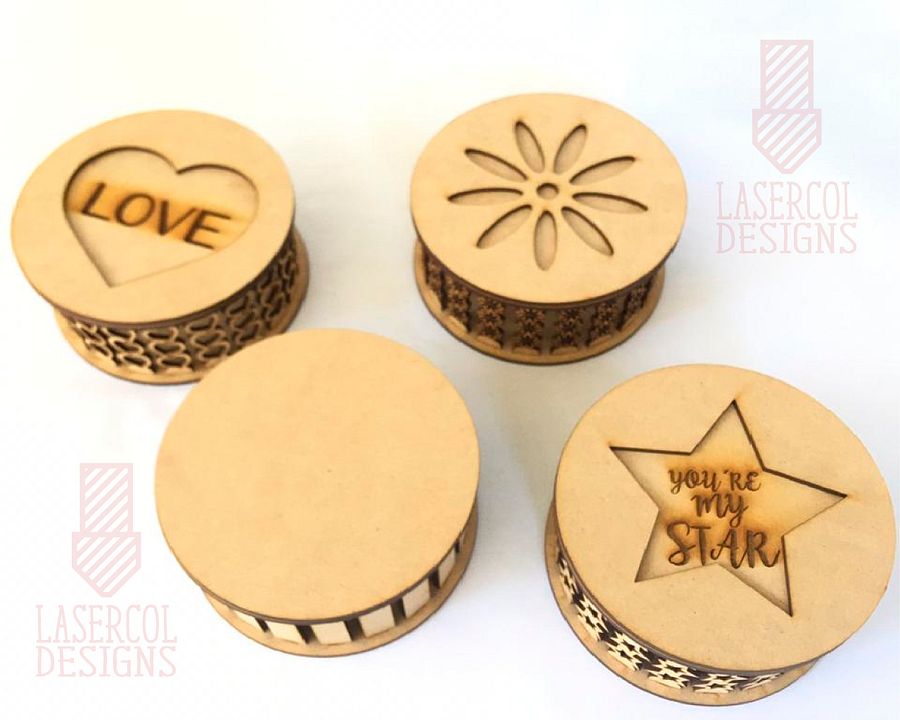 Round box (4 styles) - Laser Cut Files product image (3)