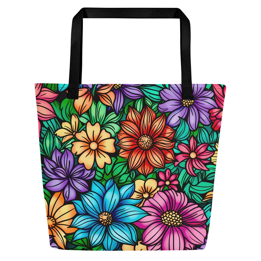 Tote Bag: Vibrant Garden Blooms Floral Patterns Art Design product image (3)