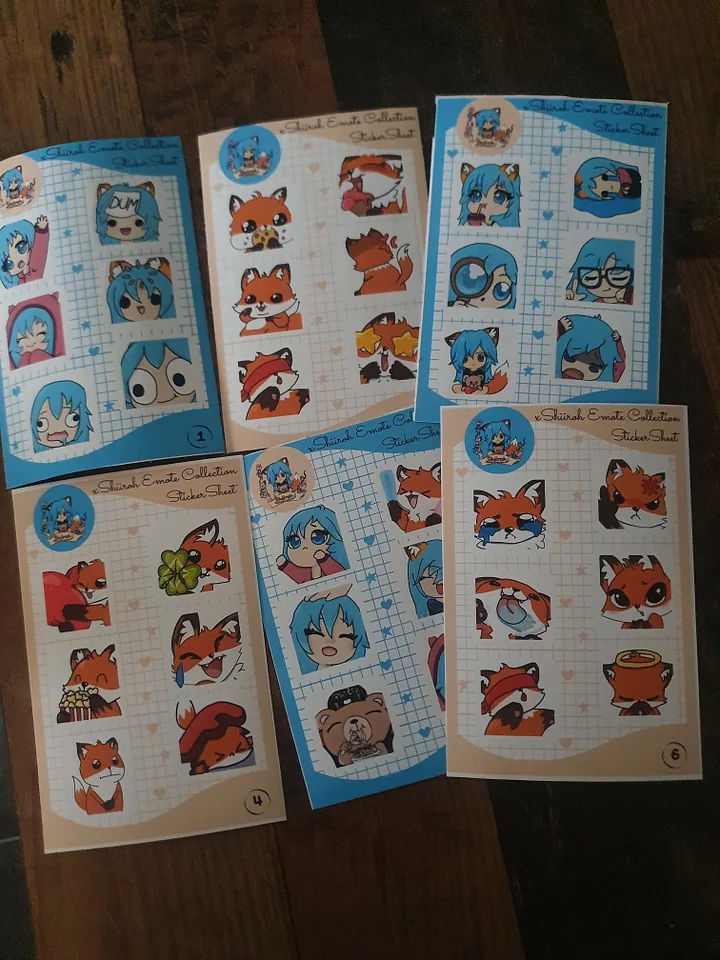 Shiiroh Emote Sticker Sheets