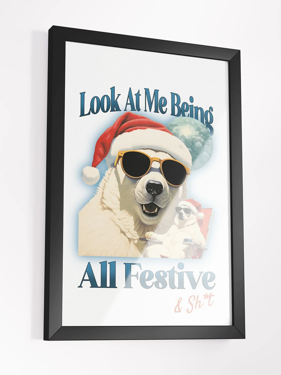 Festive Polar Bear Christmas Poster - Multiple Sizes product image (3)