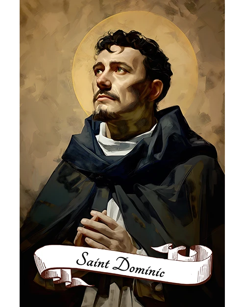 Saint Dominic Patron Saint of the Dominican Republic, Astronomers, Natural Scientists, Falsely Accused Matte Poster product image (1)