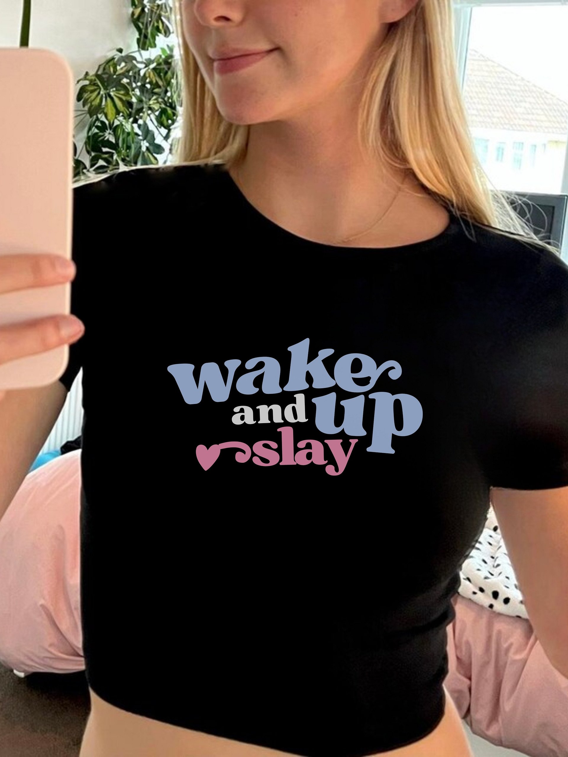 Wake Up And Slay Baby Tee product image (2)