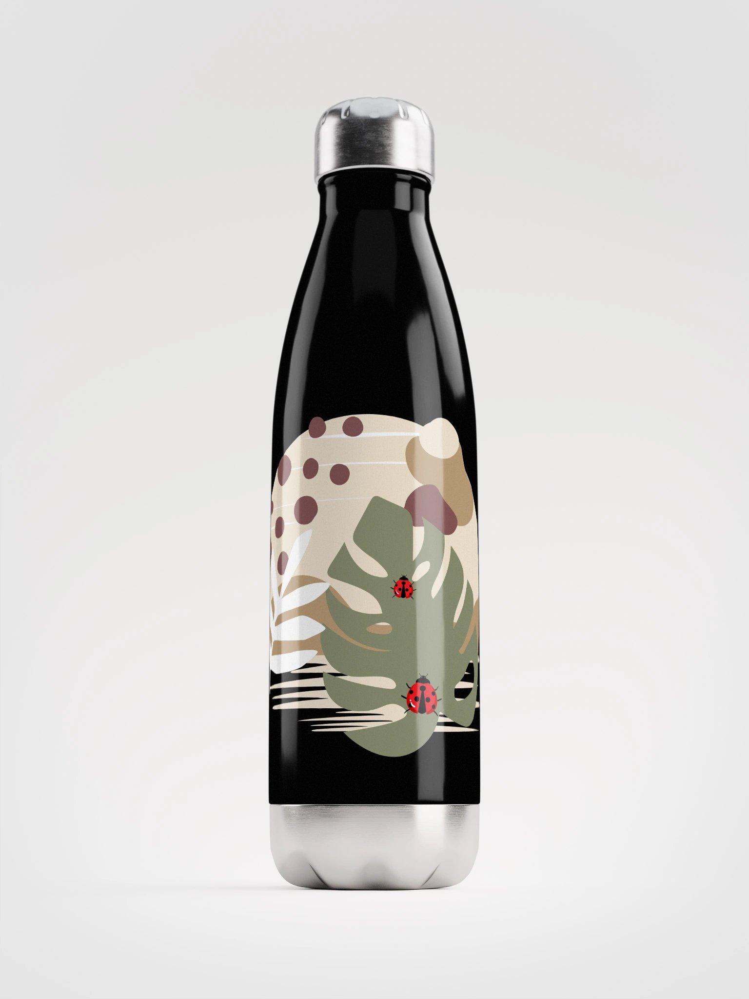 Ladybug Leaf Stainless Steel Water Bottle product image (1)