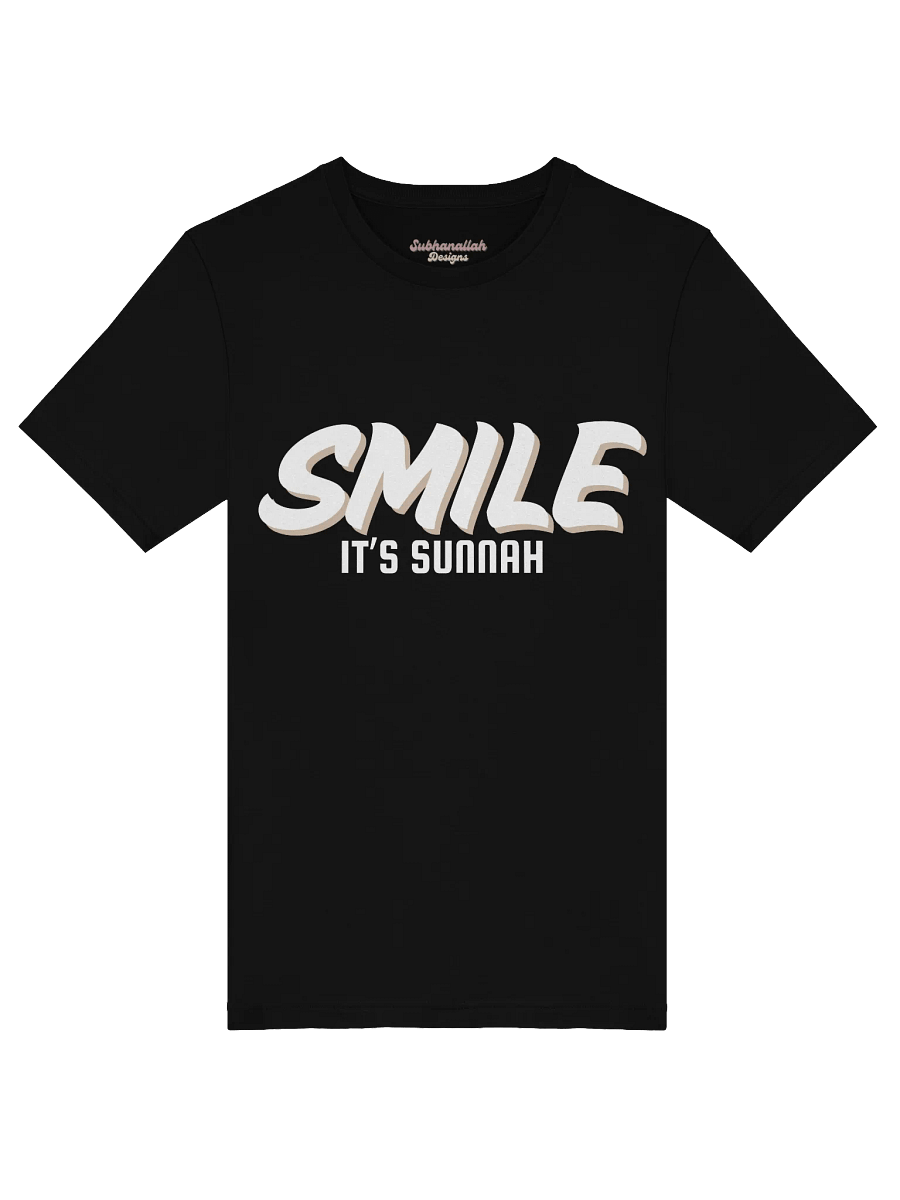 Dark "Smile It's Sunnah" T-Shirt in White product image (11)