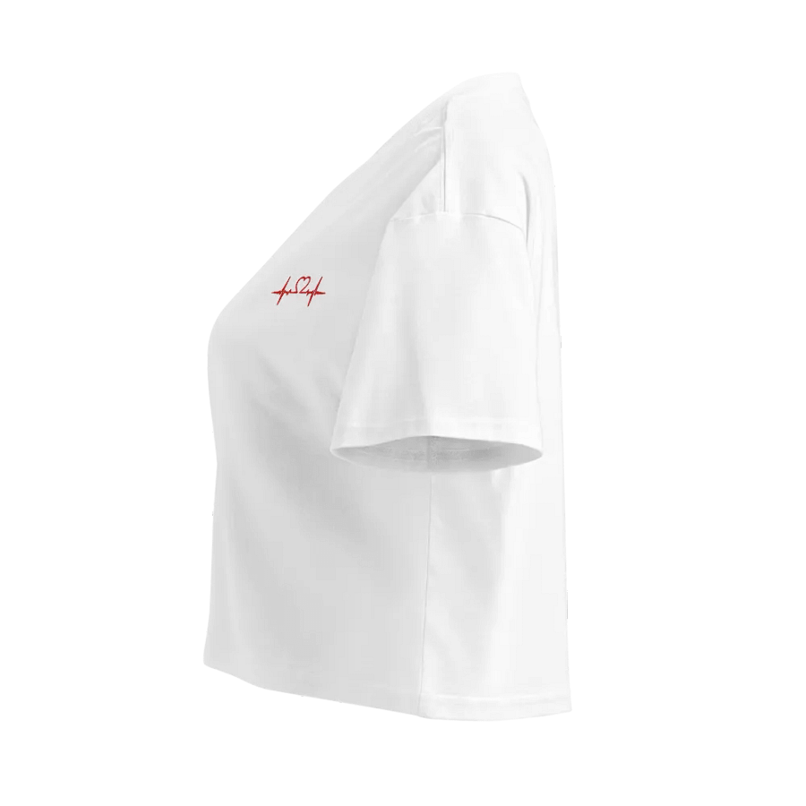 Outline Heartbeat Embroidered Crop Top for Her product image (7)