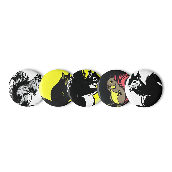Squirrel Style Pin Button Set product image (1)