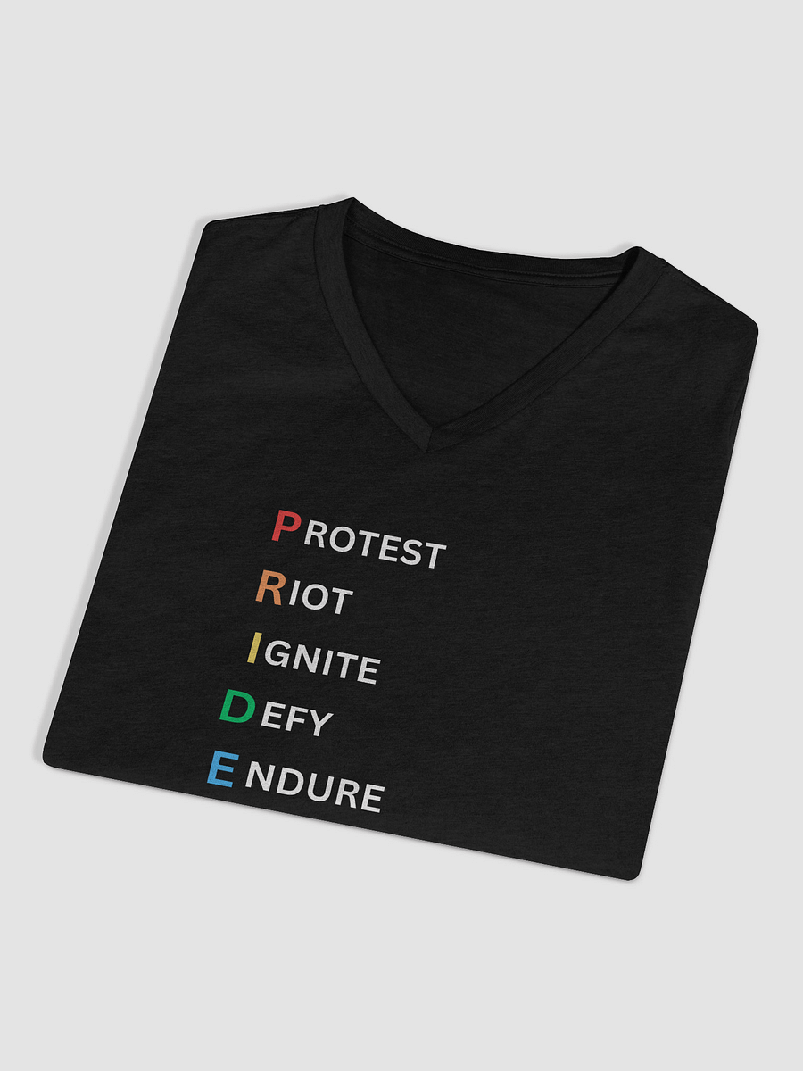 Pride 365 (protest, riot, ignite, endure) Relaxed V-Neck Tee product image (7)