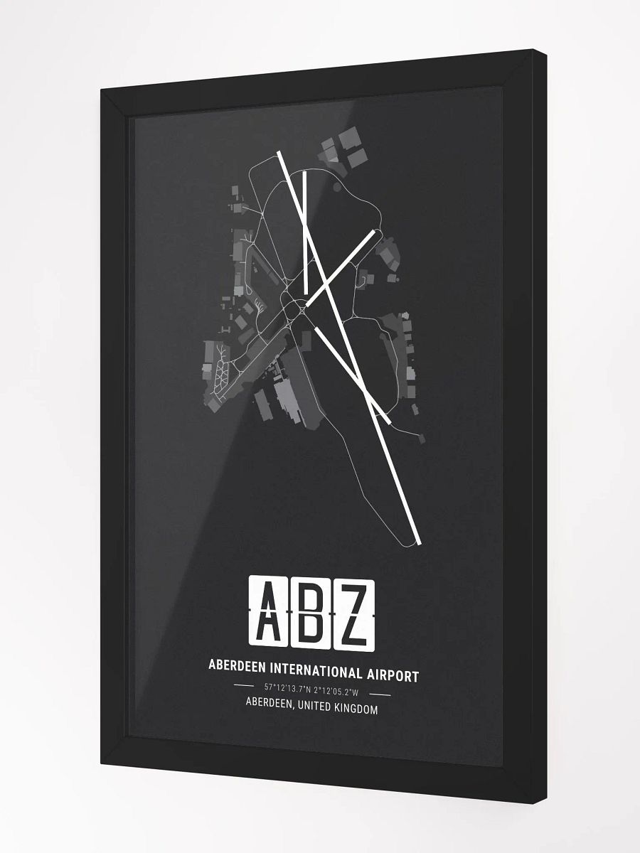 Framed Airport ABZ Premium Map On Matt Paper product image (2)