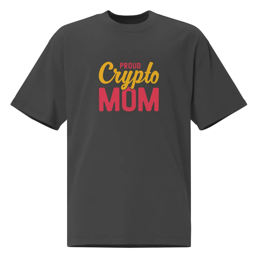 Proud Crypto Mom Oversized Faded T-Shirt product image (1)