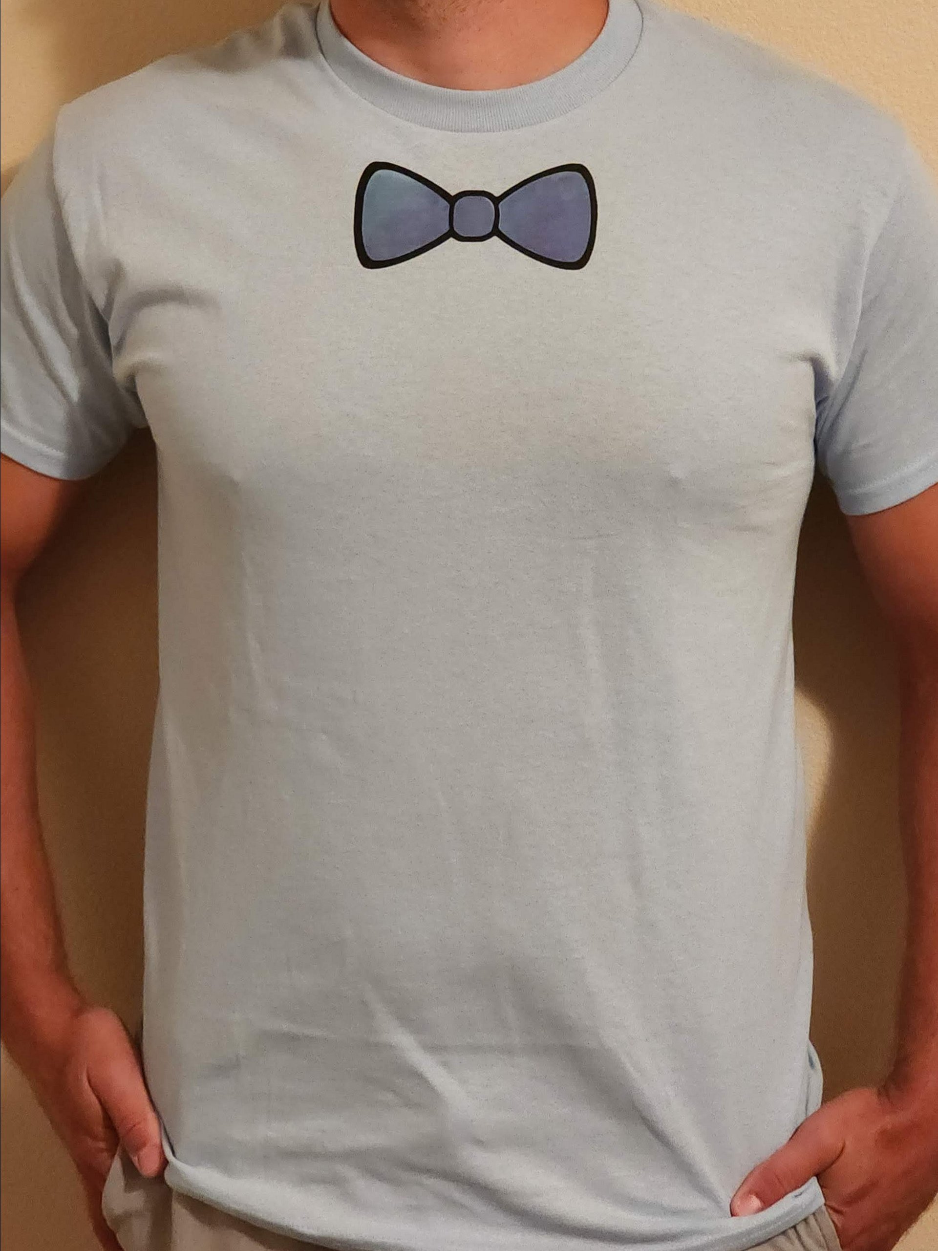 Blue Blend Watercolor Bow Tie Shirt product image (2)