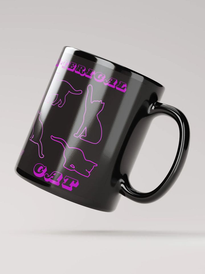 HISS-TERICAL Cat Black Glossy Mug 11oz product image (2)