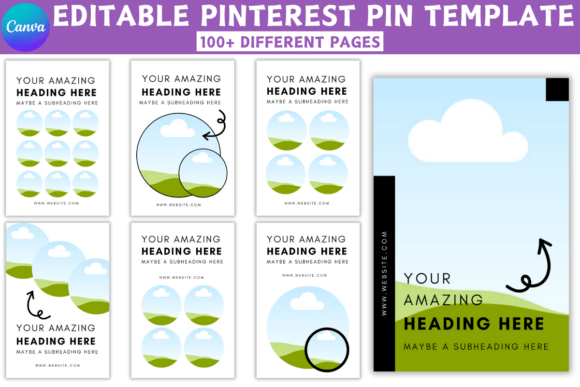 100+ Pinterest Pin Canva Templates – Editable Designs for Viral Marketing product image (2)