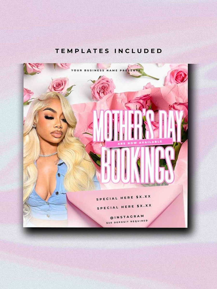 Mother's Day Flyer Bundle - x4 Customizable Canva Templates product image (3)
