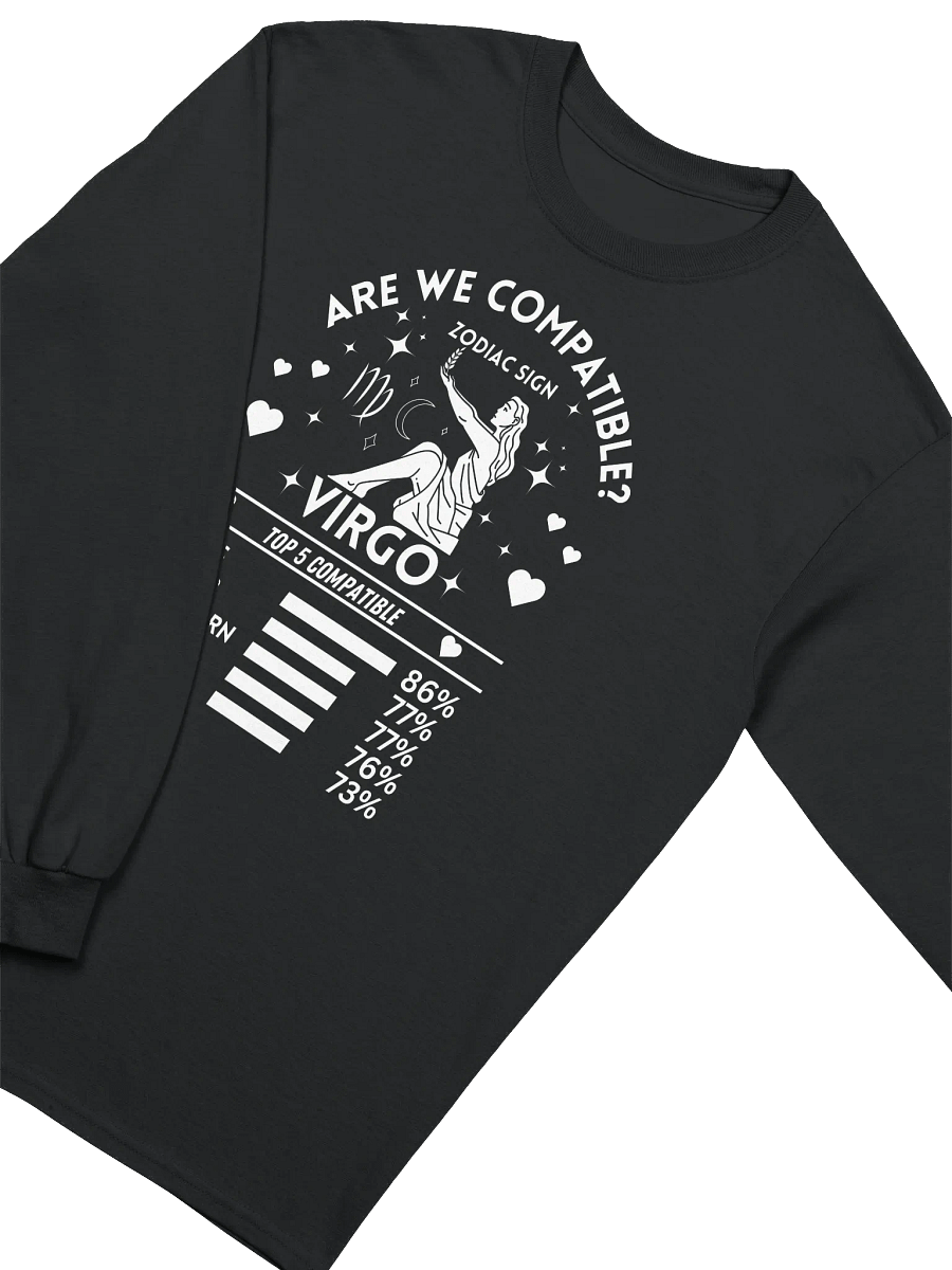 Virgo Zodiac Sign Romantic Compatibility - Gildan Ultra Cotton Unisex Long Sleeve T-Shirt - Dark Colors product image (3)