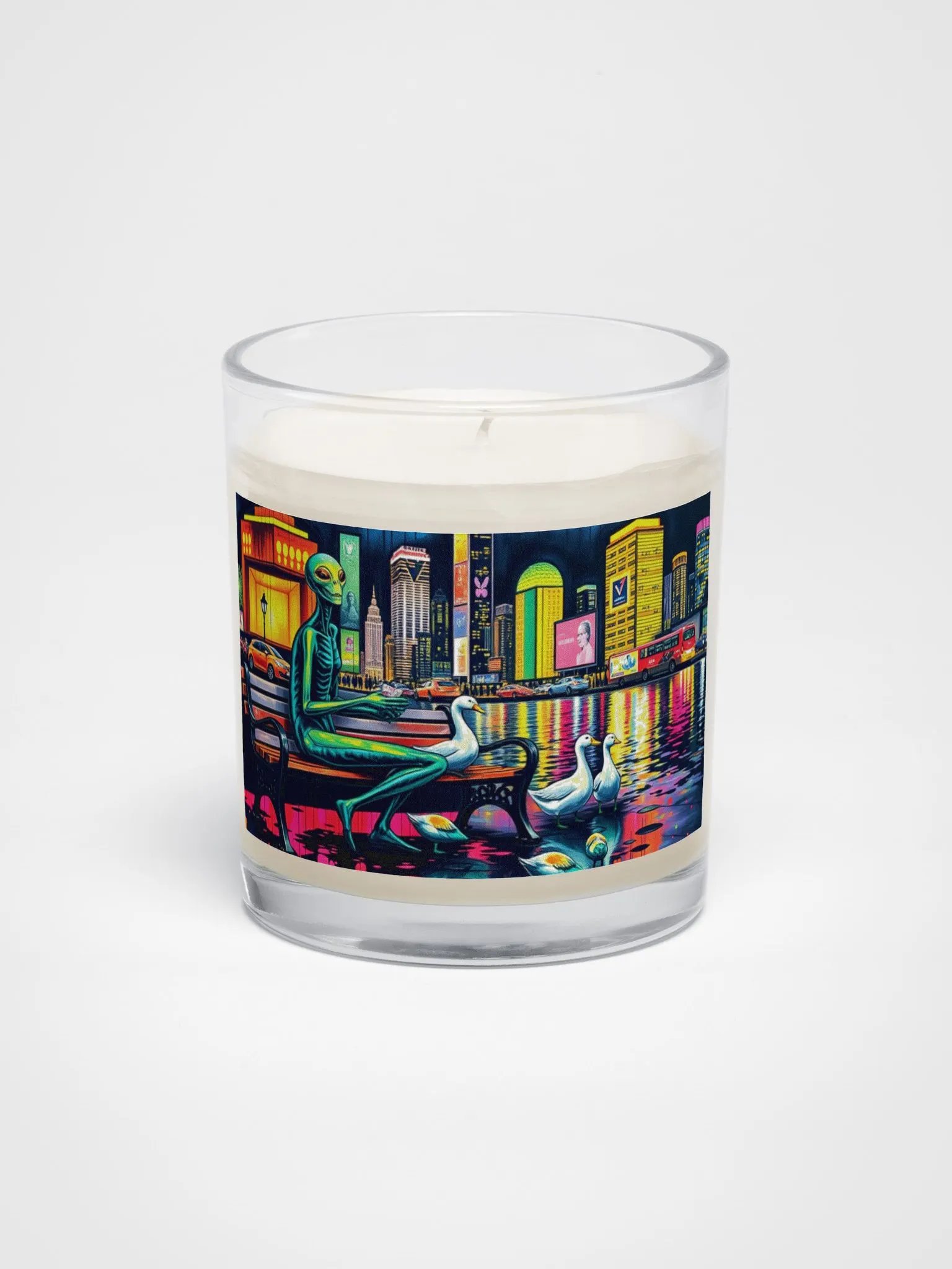 Neon City Alien Soy Candle product image (1)
