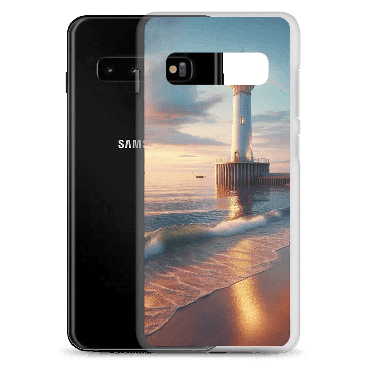 Sunset Lighthouse Clear Samsung® Case | AI Design product image (20)