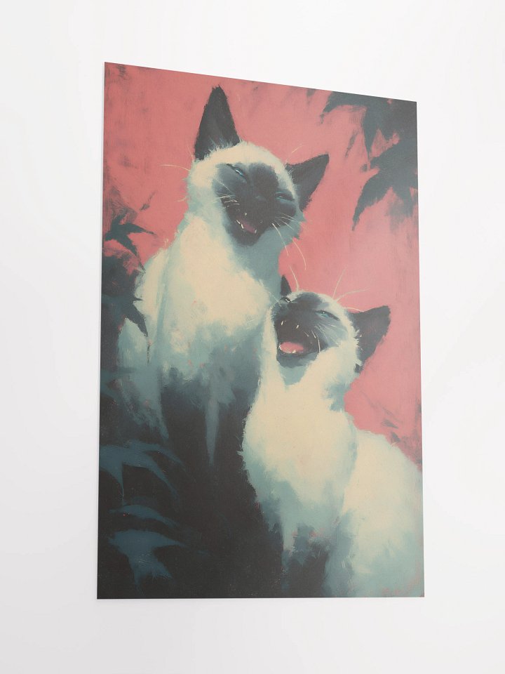 Laughing Siamese Cats Matte Poster product image (4)