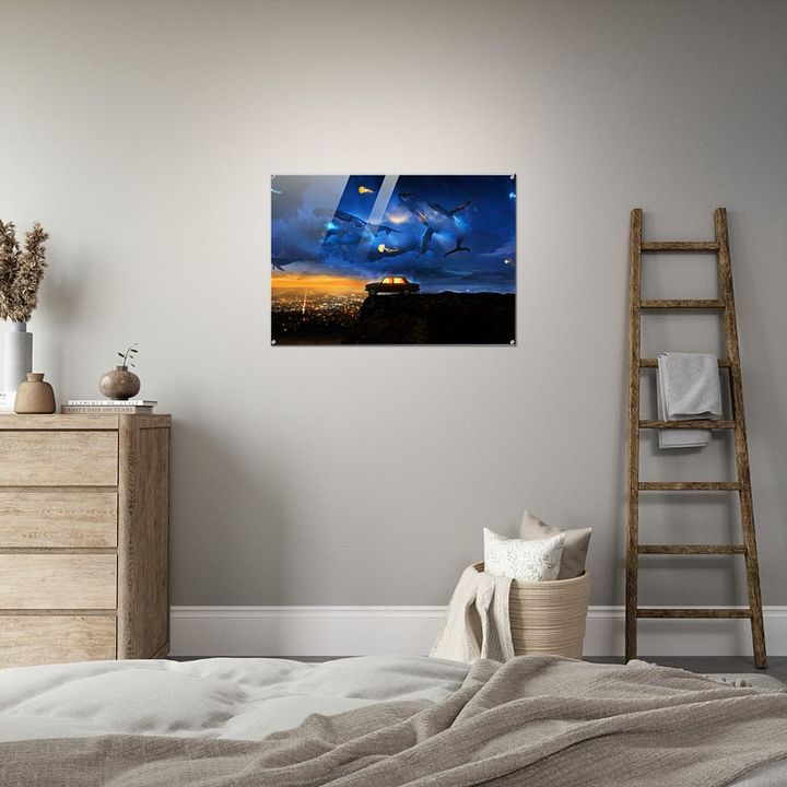 BLUE WHALES GLOSSY ACRYLIC PRINT product image (2)