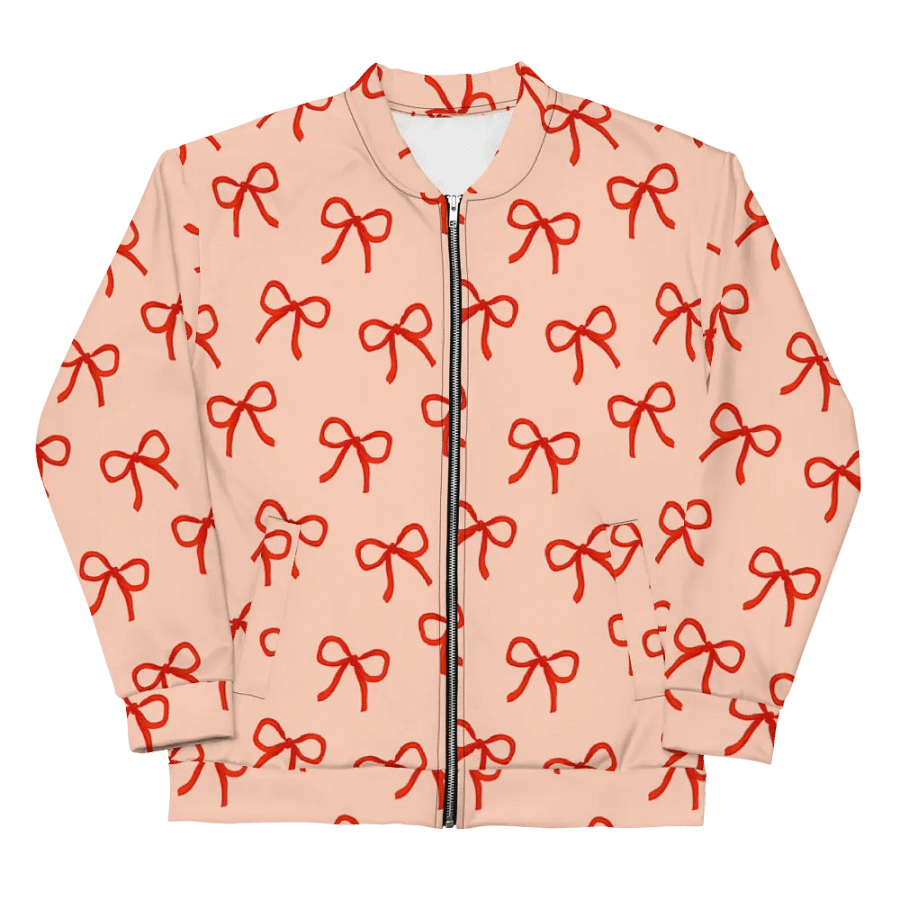 Dainty Bows Orange Bomber Jacket product image (12)