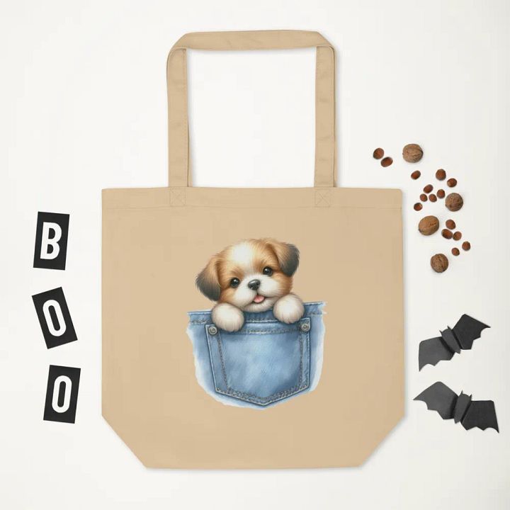 Pocket Pup Denim Tote Bag product image (2)