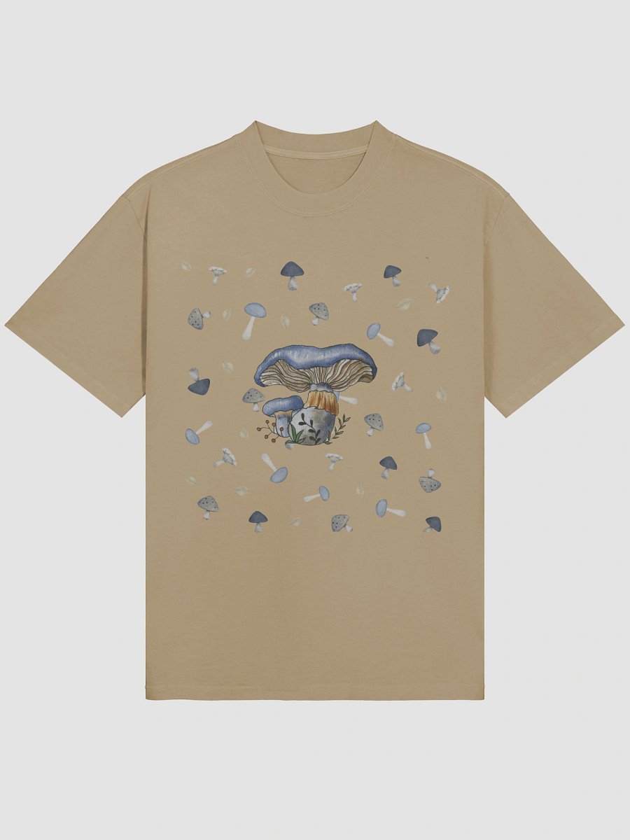 Botanical Blue Mushroom Oversized T-Shirt product image (3)