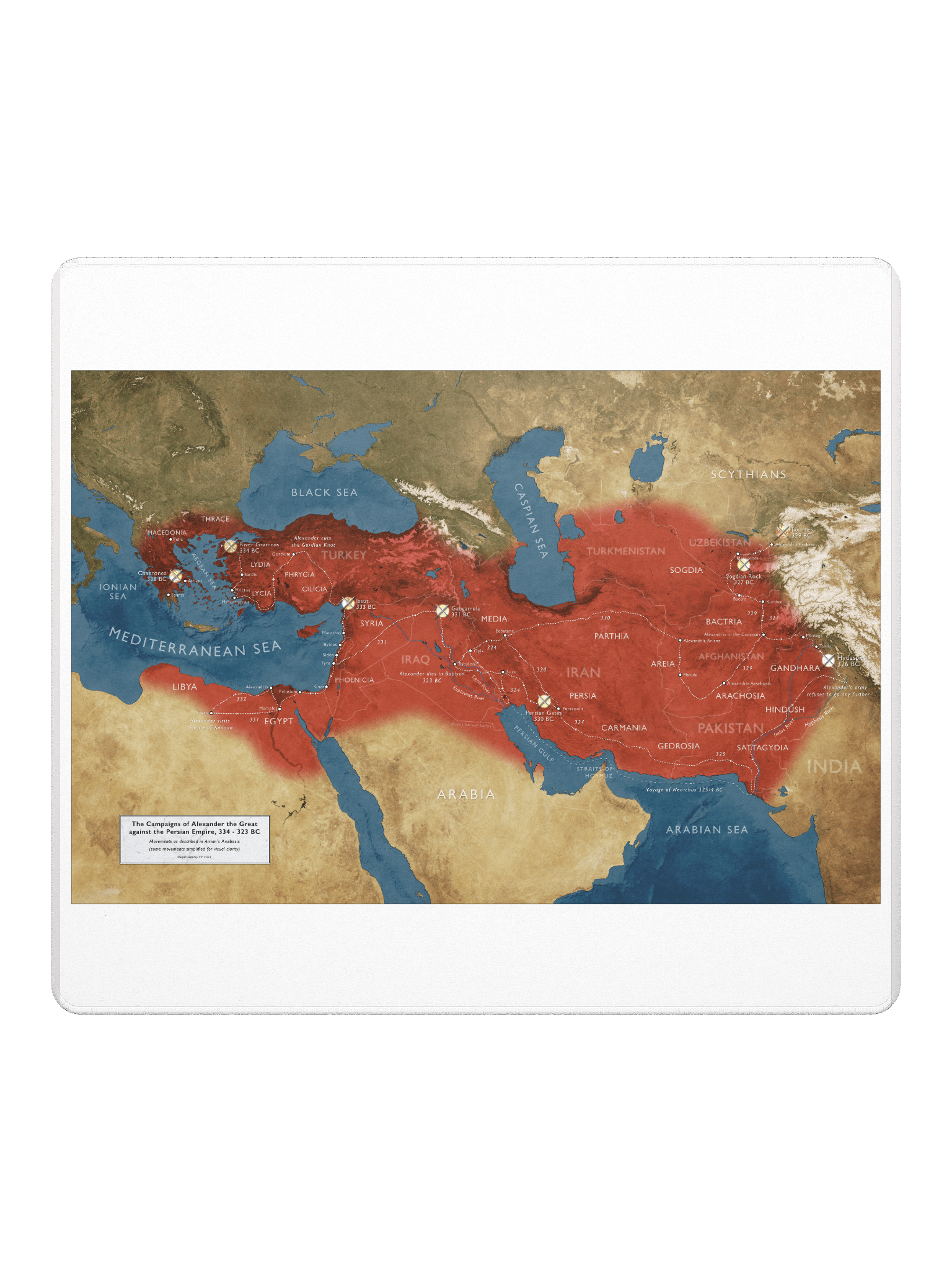 The Campaigns of Alexander - Gaming Mouse Pad product image (2)