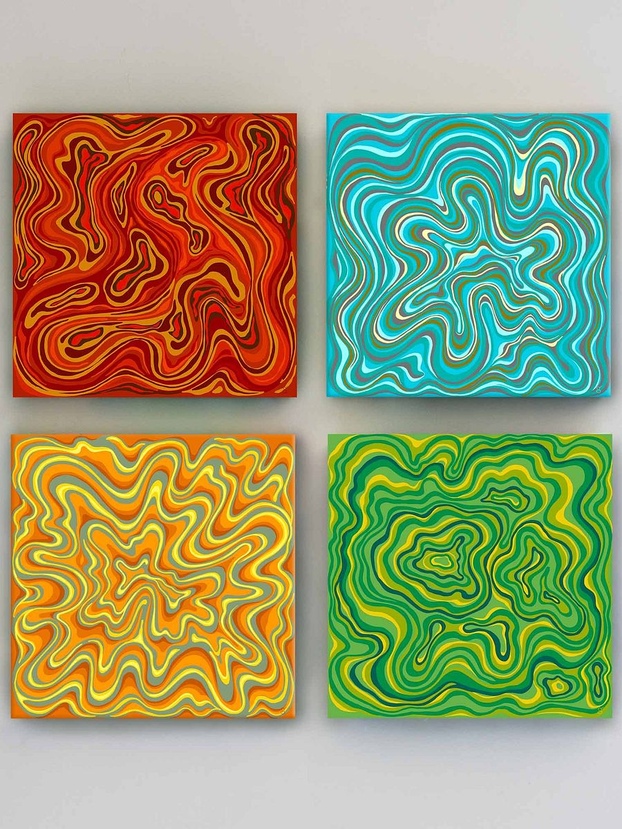 Rhythmic Waves Canvas - Stone No. 5 product image (110)