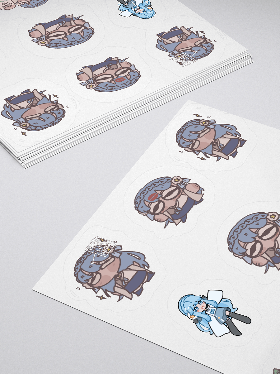 Chibi Blue Kiss Cut Stickers product image (12)