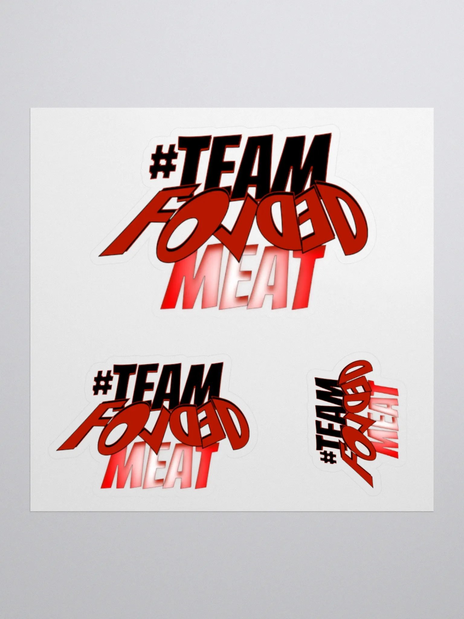 #TEAM FOLDED MEAT Sticker Pack product image (3)