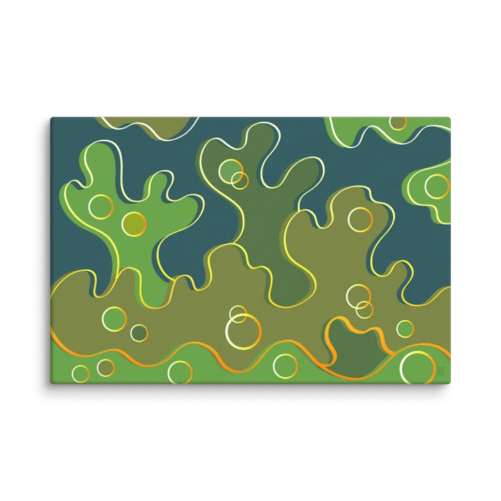 Organic Waves Canvas Art - Abstract Landscape No. 5 product image (2)