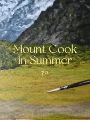 📹 🏔️ 🍃 Every meaningful stroke creates a grassy texture, contributing to the harmony of the natural element in this landscape as it leads the eye towards the Mountain Cook. Before the night ends, I wish everyone here a Happy Lunar New Year! May everyone be happy and in good health, and always remember to spend more time with your loved ones.  #art #artwork #artist #painting #oilpainting #landscape #nature #mountain #cook #newzealand #hike #adventure #travel #traveltitok #summer #blue #green #sky #happy #love #singapore #reel #reels #video #videos