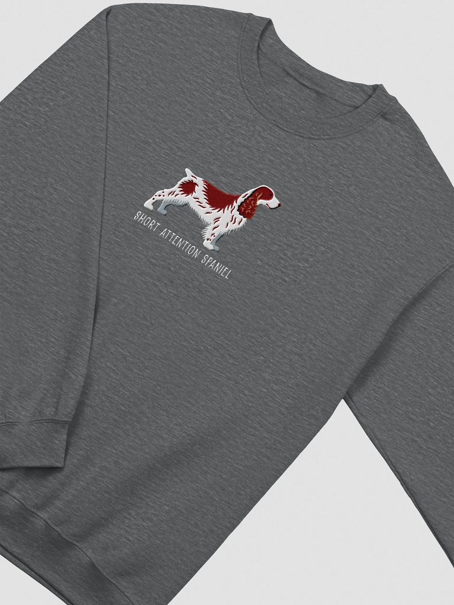 Short Attention Spaniel Sweatshirt (Embroidered) of a Field Spaniel(Liver & White) product image (12)