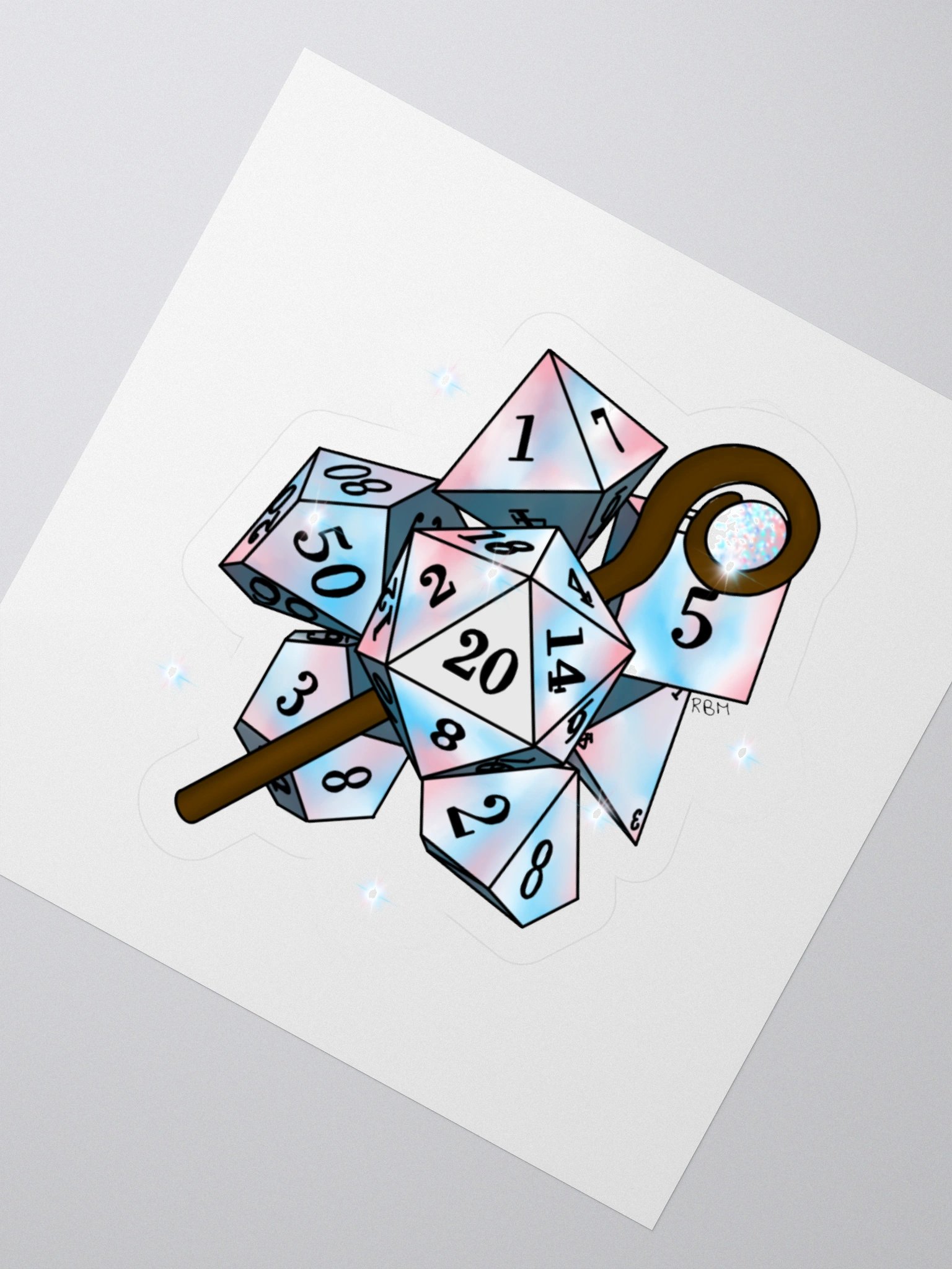 Trans Pride Dice Design product image (6)