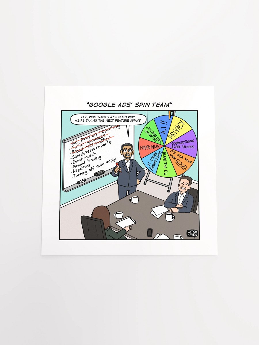 "Google Ads spin team" poster (square) product image (20)