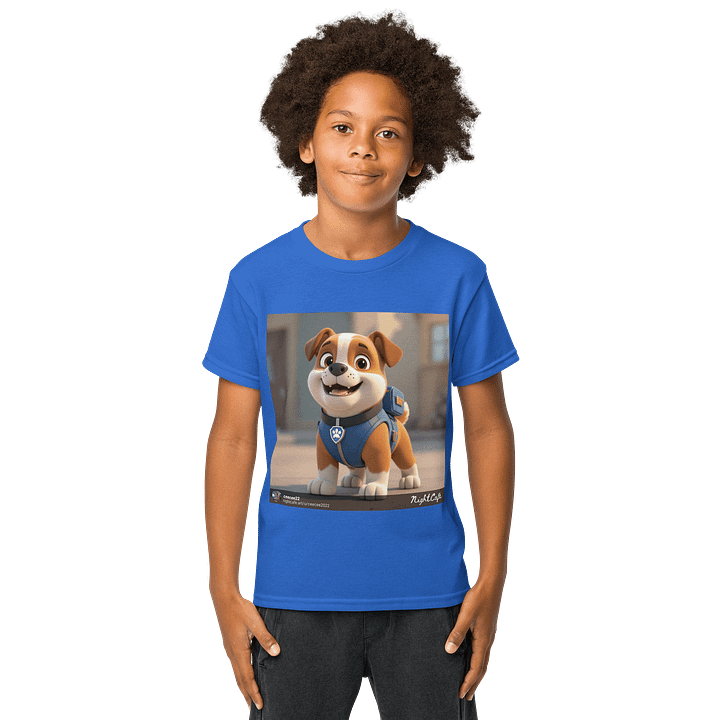 Cheerful Pup Shield Sports Tee product image (1)