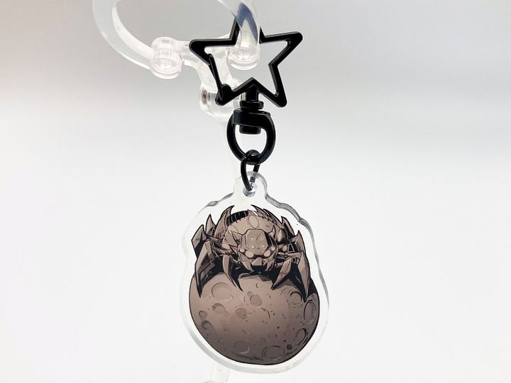 Acrylic Spider Moon Keychain product image (2)