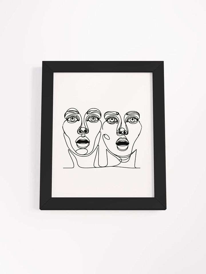 Shocked Women Faces LIne Art Matte Poster product image (1)