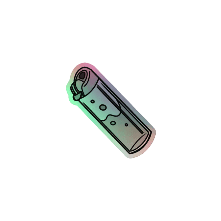 Lit Flame - Holographic Sticker product image (1)