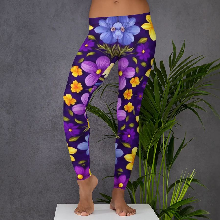 Leggings – Multi-Color Flowers Print for Vibrant & Playful Style product image (5)