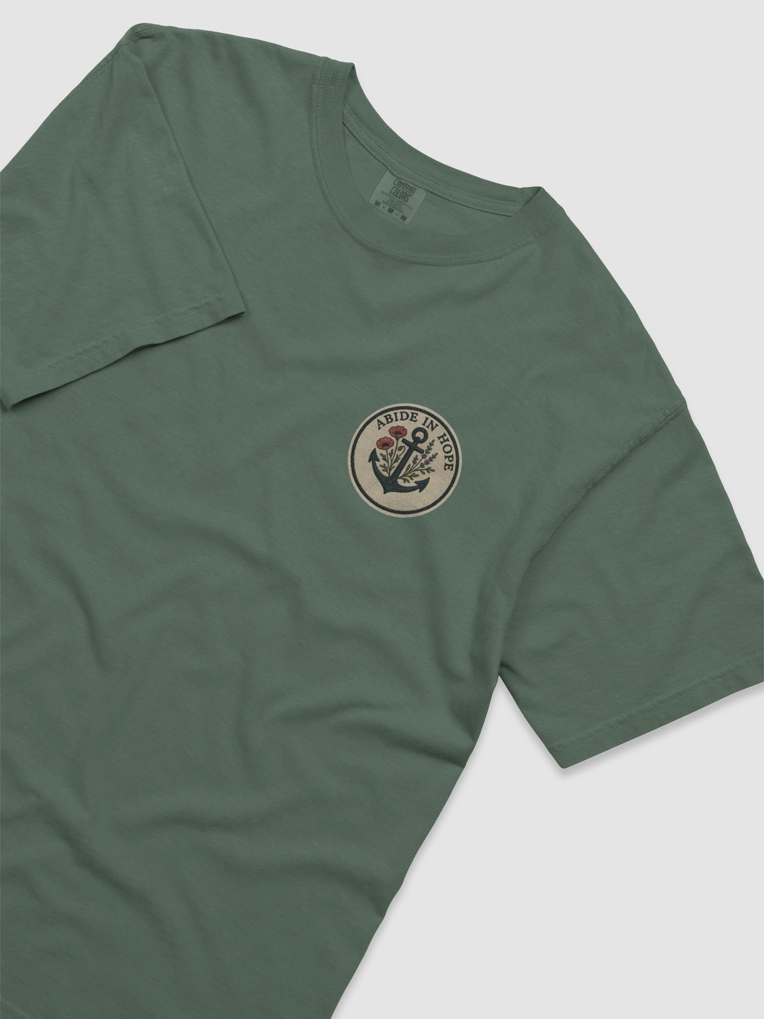 Hopeful Anchor Embroidered T-Shirt product image (13)