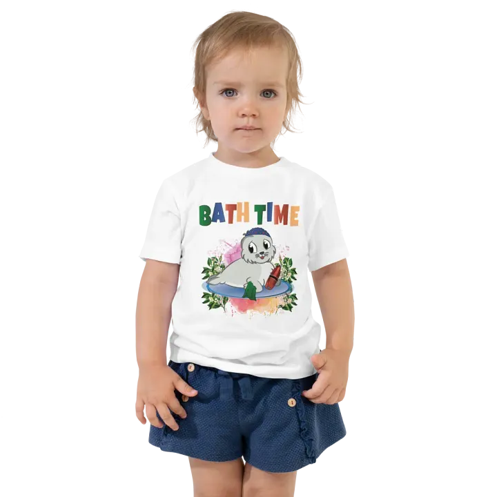 Bath Time Funny Colorful Bella +Canvas Toddler T-Shirt – Funny Shirt & Gift for Kids product image (2)