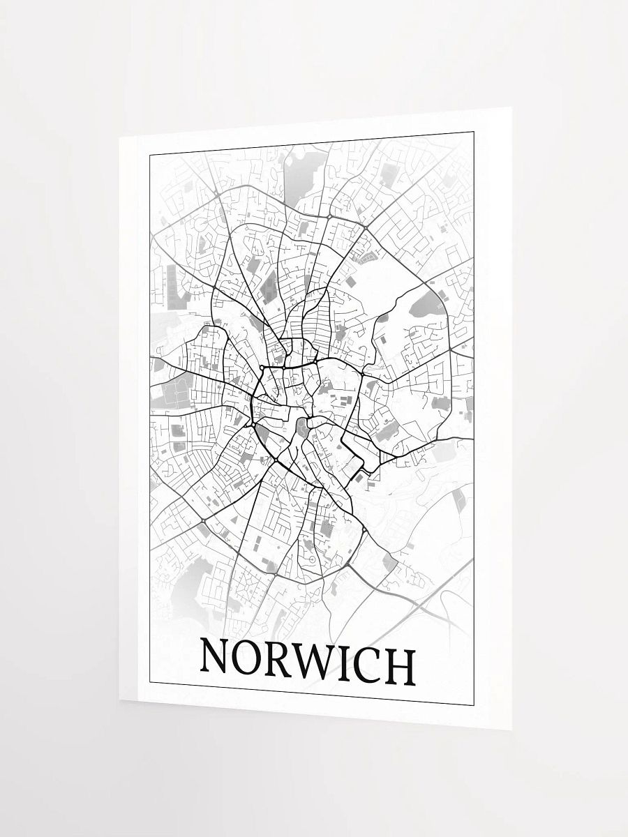 Norwich, England, city map print product image (6)
