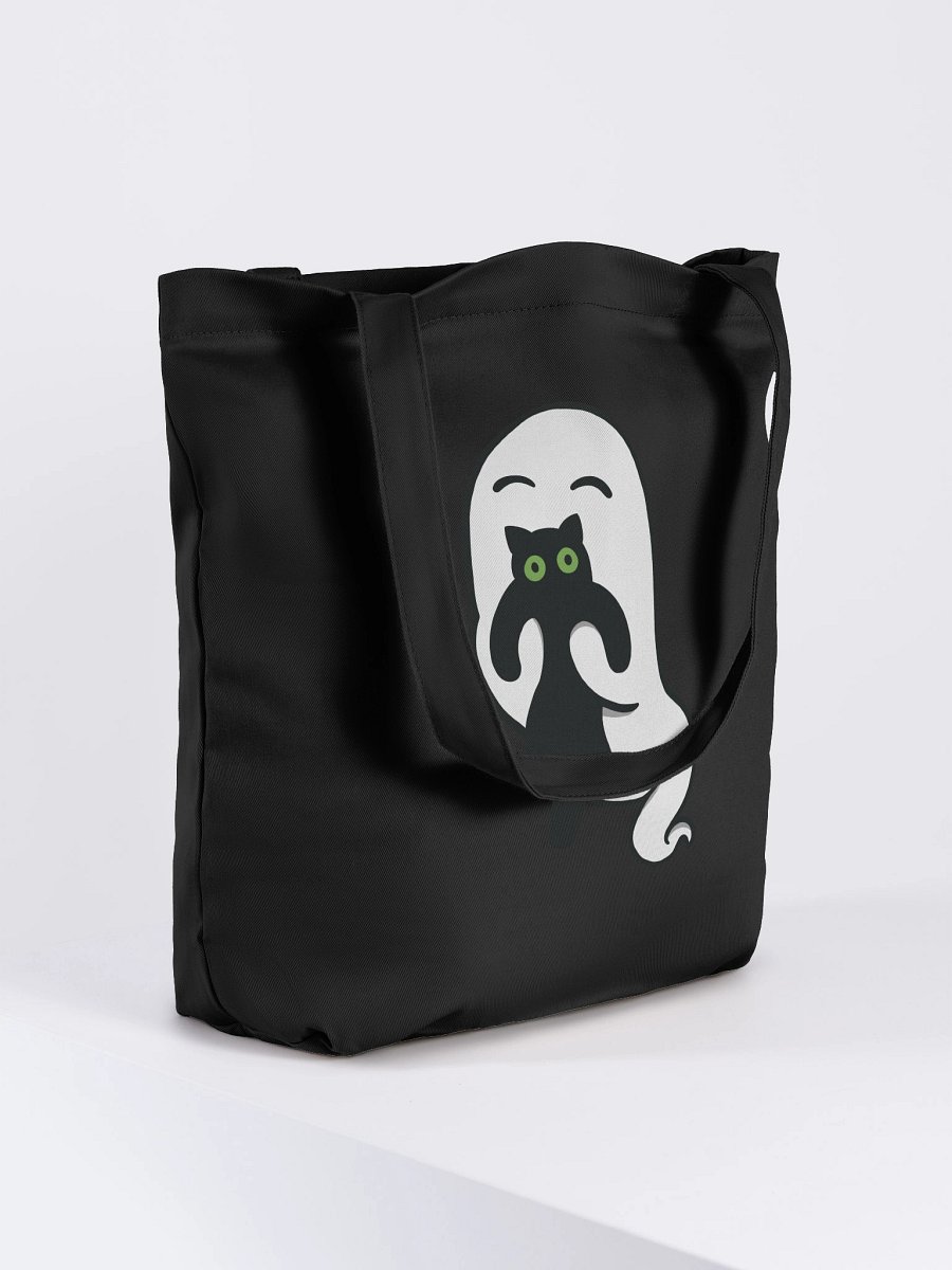 Ghost Kitty Eco Cotton Tote Bag - Black product image (4)