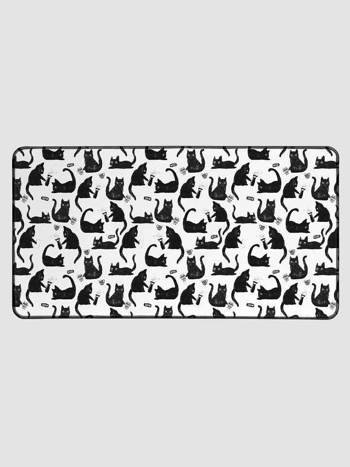 Bad Cats Knocking Stuff Over Patterned Desk Mat product image (1)