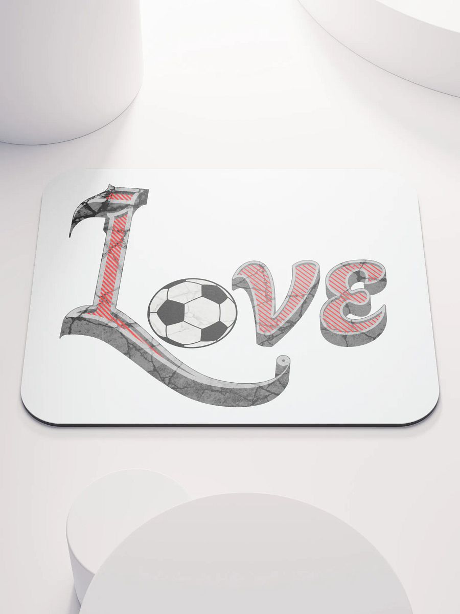 Love Soccer Grunge Mouse Pad product image (2)