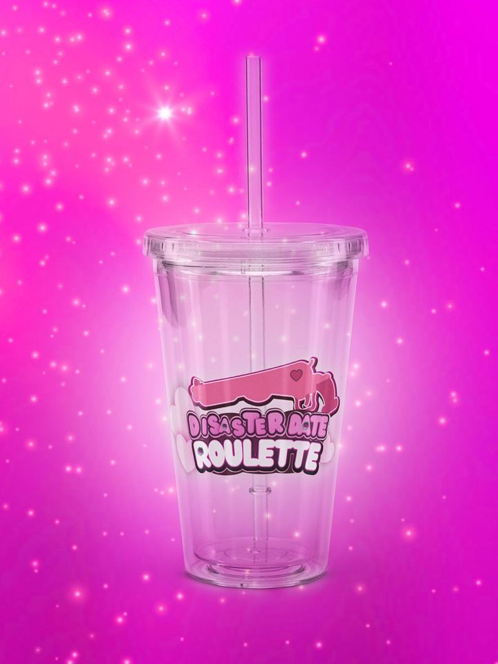 Disaster Date Roulette Double Wall Clear Plastic Tumbler (16 oz) product image (1)