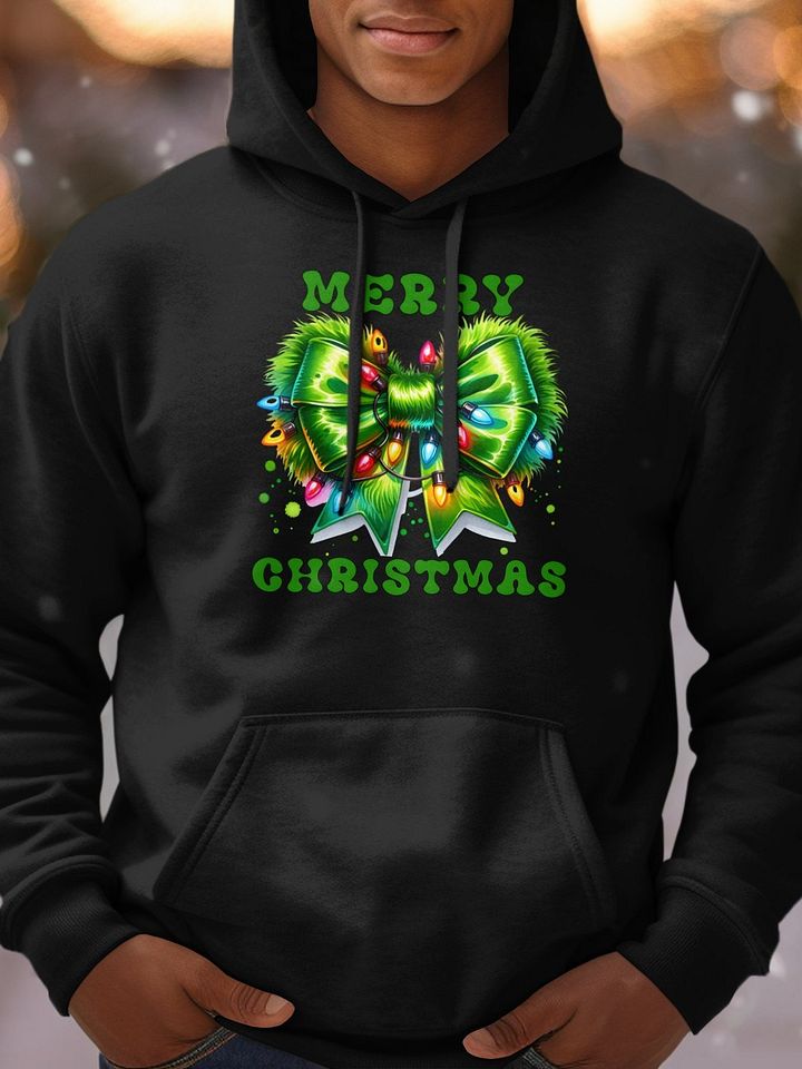 Furry Holiday Christmas Bow Graphic Hoodie product image (1)