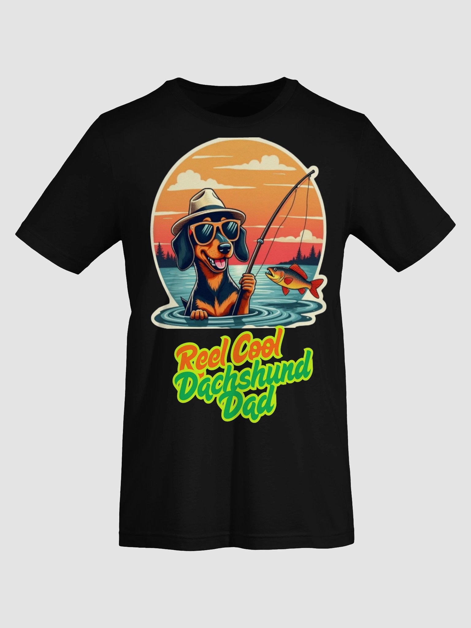 Reel Cool Dachshund Dad Tee product image (44)