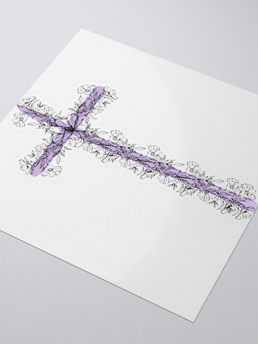 Black & Lilac Cross Sticker product image (3)